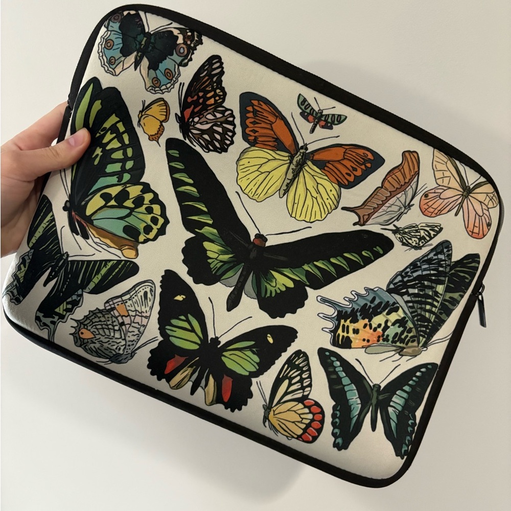 Butterfly Print Laptop Sleeve